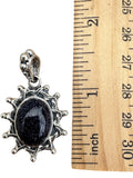 Blue Sandstone Solid 925 Sterling Silver Pendant