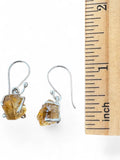 Rough Citrine Solid 925 Sterling Silver Earrings