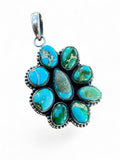 Sonoran Gold Turquoise Solid 925 Sterling Silver Pendant