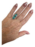 Kingman Turquoise Solid 925 Sterling Silver Ring 9