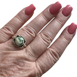 Dioptase Solid 925 Sterling Silver Ring 8