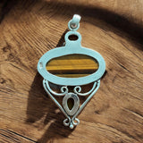 Tigers Eye Solid 925 Sterling Silver Pendant