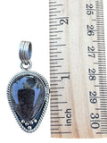 Black Rutilated Quartz Solid 925 Sterling Silver Pendant