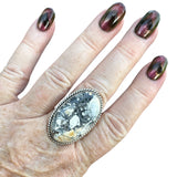 Maligano Jasper Solid 925 Sterling Silver Ring 9