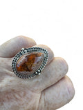 Mexican Fire Opal Solid 925 Sterling Silver Ring 8