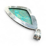 Malachite & Azurite Solid 925 Sterling Silver Pendant