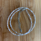 Clear & Pearl Seed Beads Necklace