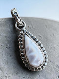 Natrolite Pink Larimar Solid 925 Sterling Silver Pendant