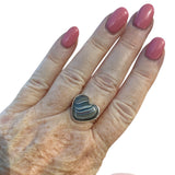 Fordite Solid 925 Sterling Silver Ring 9