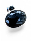 Faceted Black Onyx Solid 925 Sterling Silver Pendant