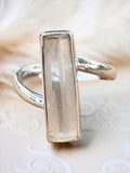 Lemurian Quartz Solid 925 Sterling Silver Ring 8