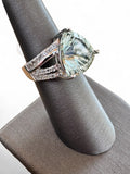 Prasiolite Green Amethyst Solid 925 Sterling Silver Ring 6