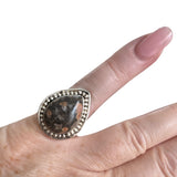 Leopardskin Jasper Solid 925 Sterling Silver Ring 5