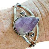 Pink Kunzite Solid 925 Sterling Silver Cuff Bracelet