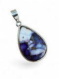 Kingman Violet Dahlia Solid 925 Sterling Silver Pendant
