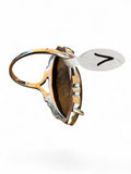 Tiger Eye Solid 925 Sterling Silver Ring 7