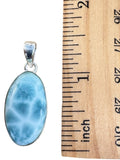 Caribbean Larimar Solid 925 Sterling Silver Pendant