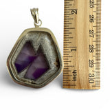 Trapiche Amethyst Solid 925 Sterling Silver Pendant