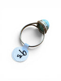 Caribbean Larimar Solid 925 Sterling Silver Ring 9.5