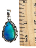 Aurora Opal Solid 925 Sterling Silver Pendant