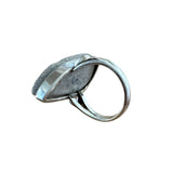 German Dendrite Solid 925 Sterling Silver Ring 7
