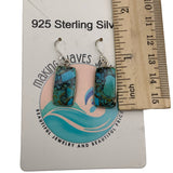 Lucky Charm Turquoise Solid 925 Sterling Silver Earrings