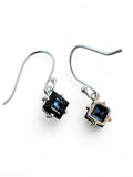 Faceted Black Onyx Solid 925 Sterling Silver Earrings