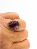 Amethyst Solid 925 Sterling Silver Ring 7.5