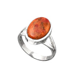 Sponge Coral Solid 925 Sterling Silver Ring 7