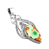 Variscite Solid 925 Sterling Silver Pendant
