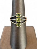 Peridot Solid 925 Sterling Silver Ring 7