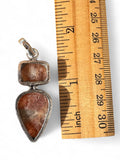 Sunstone Silver Overlay Pendant