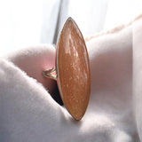 Sunstone Solid 925 Sterling Silver Ring 9.5