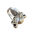 Freshwater Pearl Multi Gemstone Solid 925 Sterling Silver Ring 7.5