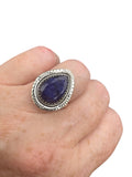 Blue Sapphire Solid 925 Sterling Silver Ring 7.5