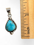 White Water Turquoise Solid 925 Sterling Silver Pendant
