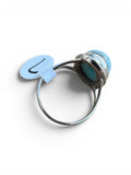 Caribbean Larimar Solid 925 Sterling Silver Ring 7