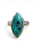 Blue Bird Azurite Solid 925 Sterling Silver Ring 8