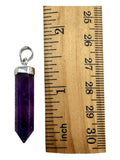 Amethyst point Solid 925 Sterling Silver Pendant