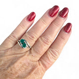 Green Onyx Solid 925 Sterling Silver Ring 8