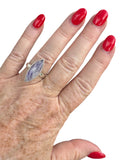 Purple Moonstone Solid 925 Sterling Silver Ring 7.5