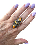 Bumblebee Jasper Solid 925 Sterling Silver Ring 10