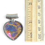 Kingman Pink Dahlia Turquoise Solid 925 Sterling Silver Pendant