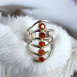 Carnelian Solid 925 Sterling Silver Ring 7