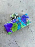 Kingman Blue, Green, Purple Turquoise Solid 925 Sterling Silver Pendant