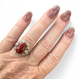 Red Moss Agate Solid 925 Sterling Silver Ring 8
