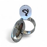 Kingman Turquoise & Spiny Oyster Solid 925 Sterling Silver Ring 8