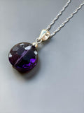 Amethyst Solid 925 Sterling Silver Pendant with chain