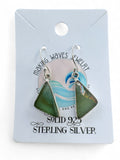 Roman Glass Solid 925 Sterling Silver Earrings