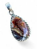 Crazy Lace Agate Solid 925 Sterling Silver Pendant